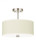Visual Comfort & Co. Studio Collection Dayna Flush / Semi Flush Convertible Pendant, 2-Light, LED, Brushed Nickel, White Shade, 14"Dia (77262EN3-962 707010C) 