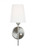 Visual Comfort & Co. Studio Collection Baker Wall Sconce, 1-Light, LED, Brushed Nickel, White Linen Shade, 14.25"H (4187201EN3-962 706X75G) 