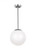 Visual Comfort & Co. Studio Collection Leo - Hanging Globe Pendant, 1-Light, Satin Aluminum, 14"Dia (6024-04 70709RV) 