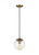 Visual Comfort & Co. Studio Collection Leo - Hanging Globe Pendant, 1-Light, LED, Satin Brass, Clear Seeded Shade, 8"W (6501801EN7-848 70709T2) 