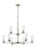 Visual Comfort & Co. Studio Collection Zire Chandelier, 9-Light, Brushed Nickel, Clear Shade, 32"Dia (3190309-962 70707UY) 