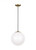 Visual Comfort & Co. Studio Collection Leo - Hanging Globe Pendant, 1-Light, Satin Brass, 12"W (6022-848 70703XF) 