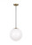 Visual Comfort & Co. Studio Collection Leo - Hanging Globe Pendant, 1-Light, Satin Brass, 14"W (6024-848 70703XK) 