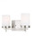 Visual Comfort & Co. Studio Collection Zire Bathroom Vanity Light, 2-Light, LED, Brushed Nickel, Etched / White Inside Shade, 14"W (4490302EN3-962 70732NH) 
