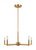 Visual Comfort & Co. Studio Collection Fullton Chandelier, 5-Light, Satin Brass, 24"W (3164205-848 7070209) 