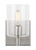 Visual Comfort & Co. Studio Collection Fullton Wall Sconce, 1-Light, LED, Brushed Nickel, Clear Shade, 7.75"H (4164201EN-962 707020Y) 
