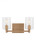 Visual Comfort & Co. Studio Collection Fullton Wall Sconce, 2-Light, Satin Brass, Clear Shade, 14.25"W (4464202-848 7070211) 