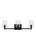 Visual Comfort & Co. Studio Collection Fullton Wall Sconce, 3-Light, Midnight Black, Clear Shade, 24.63"W (4464203-112 70702XD) 
