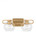 Visual Comfort & Co. Studio Collection Codyn Wall Sconce, 2-Light, Satin Brass, Clear Shade, 19.75"W (4455702-848 70700ZE) 