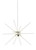 Visual Comfort & Co. Modern Collection Photon Chandelier, 1-Light, LED, Satin Nickel, 34"W (700PHT34S-LED930A 70PDJPT) 