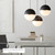Visual Comfort & Co. Modern Collection Akova X-Large Pendant, 1-Light, LED, Matte Black, Aged Brass, 18"W (700TDAKV18BR-LED927 70PGEJQ) 