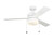 Generation Lighting Syrus 52" LED Ceiling Fan - Matte White, Matte White/Walnut Blades 