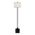 Alora Lighting Issa Floor Lamp, 1-Light, Matte Black, Ivory Linen, 61.25"H 