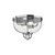 Alora Lighting Lancaster Flush Mount, 2-Light, Chrome, 12.63"D 