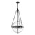 Alora Lighting Harmony Pendant, 4-Light, Matte Black, Clear Water Glass, 35.75"H 