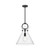 Alora Lighting Emerson Pendant, 1-Light, Matte Black, Clear Glass, 17"H 