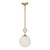 Alora Lighting Celia Pendant, 1-Light, Brushed Gold, Opal Matte Glass, 13.38"H 