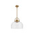 Alora Lighting Lancaster Pendant, 1-Light, Aged Gold, 15"D 