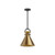 Alora Lighting Emerson Pendant, 1-Light, Matte Black, Aged Gold, 12.75"H 