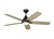 Generation Lighting Lowden 52" Dimmable Indoor/Outdoor Integrated LED Aged Pewter Ceiling Fan with Light Kit 