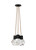 Visual Comfort & Co. Modern Collection Kira Chandelier, 3-Light, LED, Black, 10"W (700TDKIRAP3PB-LED922 70PGLDP) 