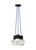 Visual Comfort & Co. Modern Collection Kira Chandelier, 3-Light, LED, Black, 10"W (700TDKIRAP3UB-LED922 70PGLE8) 