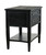 Noir Oxford Side Table, 2-Drawer, Hand-Rubbed Black, 30"H (GTAB246HB YUU6013NTP) 