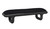 Noir Sigmund Bench, Black Cotton Fabric, Pale Frame, 70.5"W (GBEN141P YUU6013FY2) 