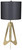 Noir Candis Table Lamp, 1-Light, Antique Brass, Styrene Black Cotton Shade, 29"H (LAMP667MBSH YUU6013FZ6) 