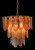 Noir Lotus Chandelier, 4-Light, Antique Brass, Milk Glass, 20"W (LAMP650MB YUU6013GWV) 