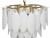 Noir Lotus Chandelier, 4-Light, Antique Brass, Milk Glass, 20"W (LAMP650MB YUU6013GWV) 
