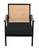 Noir Lichtenstein Chair, Charcoal Black, Black Cotton Fabric, 30.5"H (AE-215CHB YUU6013HW4) 