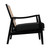 Noir Lichtenstein Chair, Charcoal Black, Black Cotton Fabric, 30.5"H (AE-215CHB YUU6013HW4) 