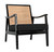 Noir Lichtenstein Chair, Charcoal Black, Black Cotton Fabric, 30.5"H (AE-215CHB YUU6013HW4) 