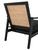 Noir Lichtenstein Chair, Charcoal Black, Black Cotton Fabric, 30.5"H (AE-215CHB YUU6013HW4) 