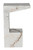 Noir Aero Side Table, White Marble, 30"H (GTAB978W YUU6013MRC) 