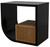 Noir Burton Side Table, Right-Format, 2-Drawer, Hand-Rubbed Black, 28"H (GTAB848HB-R YUU6013MT8) 