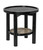 Noir Hide Away Side Table, Black Charcoal, 19.5"H (AE-233CHB YUU6013NQC) 