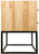 Noir Downtown Side Table, 2-Drawer, Natural, Matte Black Base, 26"H (GTAB676MTB YUU6013MU3) 