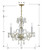 Crystorama Traditional Crystal Mini Chandelier - Polished Brass, Clear Italian 18"H 