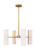 Visual Comfort & Co. Studio Collection Capalino Medium Chandelier, 8-Light, Satin Brass, 24"W (DJC1048SB 70734KR) 
