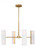 Visual Comfort & Co. Studio Collection Capalino Chandelier, 8-Light, Satin Brass, 30"W (DJC1058SB 70734KV) 