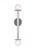 Visual Comfort & Co. Studio Collection Nodes Wall Double Sconce, 2-Light, Polished Nickel, 23.63"H (KWL1012PN 70735K3) 