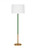 Visual Comfort & Co. Studio Collection Monroe Floor Lamp, 1-Light, LED, Burnished Brass, 61.88"H (KST1051BBSGRN1 70735JN) 