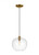 Visual Comfort & Co. Studio Collection Mela Large Pendant, 1-Light, Burnished Brass, 16"W (TP1201BBS 70735M7) 