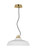 Visual Comfort & Co. Modern Collection Forge Large Short Pendant, 1-Light, LED, Natural Brass, 18"W (SLPD12827WNB 70PKG5X) 