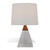 Port 68 Cairo Table Lamp, 1-Light, Clear, Aged Brass, Off-White Shade, 16"H (LPAS-310-03 YUU704X6J1) 