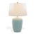 Port 68 Franklin Table Lamp, 1-Light, Sky Blue, Aged Brass, Off-White Shade, 27"H (LPAS-420-02 YUU704X6KE)