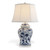 Port 68 Georgia Table Lamp, 1-Light, Blue, White, Lucite Base, Off-White Shade, 31"H (LPAS-396-01 YUU704X6KJ) 
