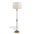 Port 68 Maxwell Floor Lamp, 1-Light, Clear Crystal, Aged Brass, Beige Shade, 64"H (LPBS-253-02 YUU704X7HU) 